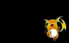 pokemon raichu black background 1440x900 wallpaper 